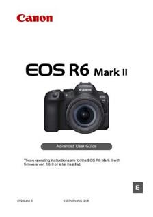Canon EOS R6 Mark II manual. Camera Instructions.